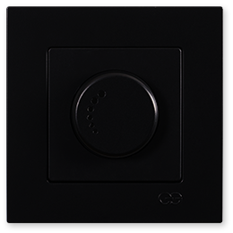 Günsan Eqona Metalik Siyah Dimmer 1000VA (Çerçevesiz)