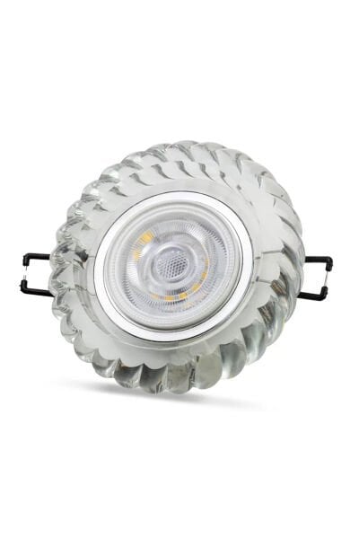 Noas Karya Kristal Cam Kasa Yuvarlak 4000K (Led Çerçeveli)