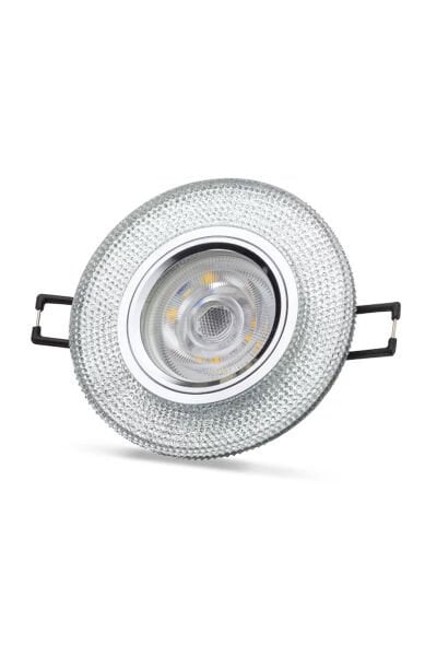Noas Lita Kristal Cam Kasa Yuvarlak 4000K (Led Çerçeveli)