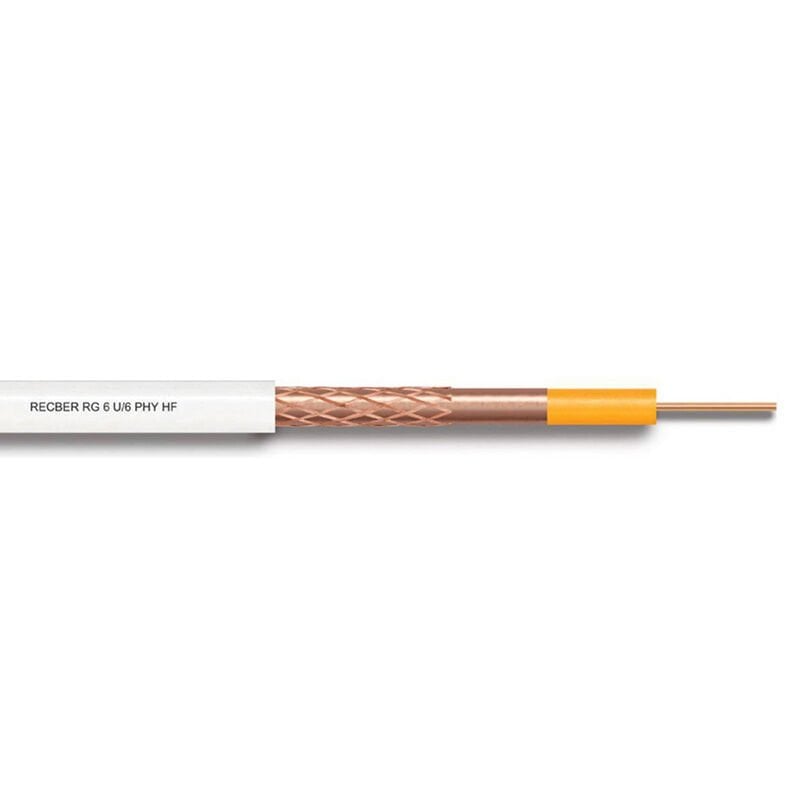 Reçber RG6 U/6 PHY-PVC Cu/Cu Koaksiyel Kablo 307156