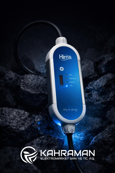 Hims HCTK-G-3 3.7kW Gümüş Taşınabilir Elektrikli Araç Şarj Cihazı