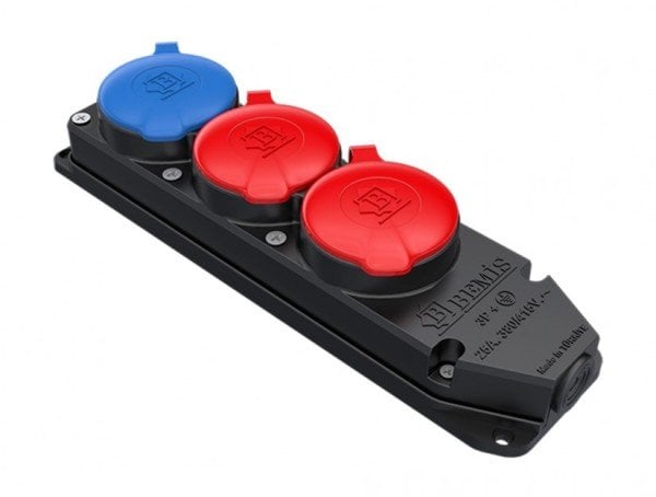 Bemis Üçlü Grup Priz (2 tri + 1 mono) IP55 BK6-2504-4614