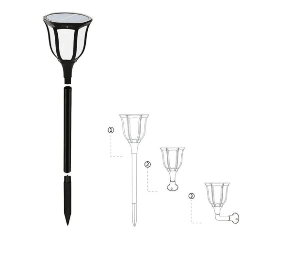 Noas 15W Ariel Solar Bahçe Armatürü (66,5 cm) Beyaz