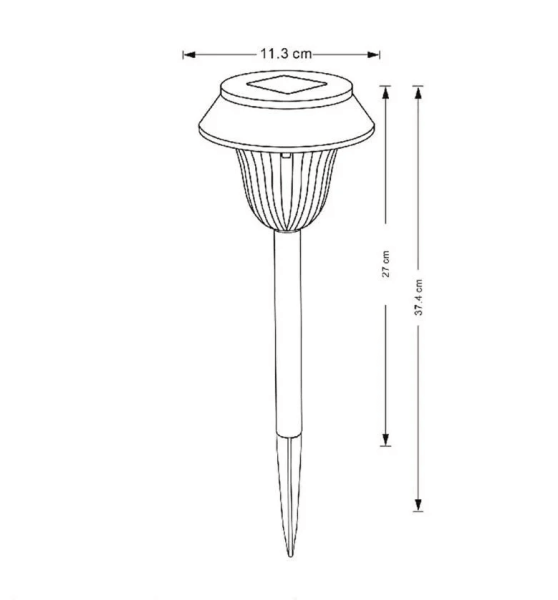 Noas 7W Miranda Solar Bahçe Armatürü (40 cm) Günışığı