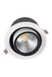 ACK AD36-00610 30W Beyaz Kasa Osram Cob Salyangoz Led Spot Ilık Beyaz (4000K)