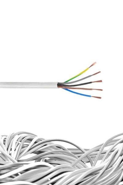 5X1,5 mm² TTR Kablo Beyaz (1 metre) H05VV-F