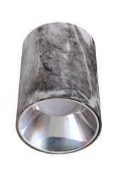 ACK AH12-08552 Parlak Krom Gri Mermer Kasa Sıva Üstü Dekoratif Tavan Armatürü