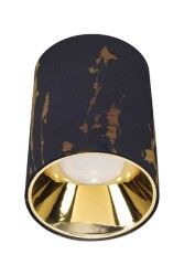 ACK AH12-08564 Parlak Gold Siyah Mermer Kasa Sıva Üstü Dekoratif Tavan Armatürü