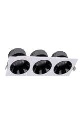 ACK AD10-01700 3x10W Kare Downlight Sıva Altı Led Spot Günışığı (3000K)
