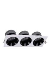 ACK AD10-01710 3x10W Kare Downlight Sıva Altı Led Spot Ilık Beyaz (4000K)