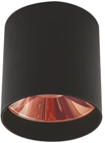 Cata Foça Sıva Üstü Yuvarlak Armatür ( Gu-10 ) (Siyah+Platin) CT-5421SP