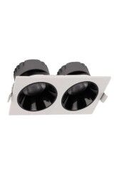 ACK AD10-01630 2x10W Kare Downlight Sıva Altı Led Spot Beyaz (6500K)