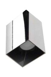 ACK AH12-07515 Kare Krom Kasa Sıva Üstü Dekoratif Tavan Armatürü Siyah Reflektör