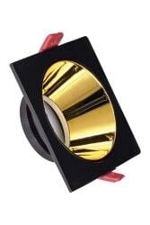 ACK AH03-07011 Gold Reflektörlü Siyah Kare Spot Kasası