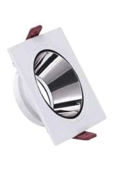 ACK AH03-07030 Platin Silver Reflektörlü Beyaz Kare Spot Kasası