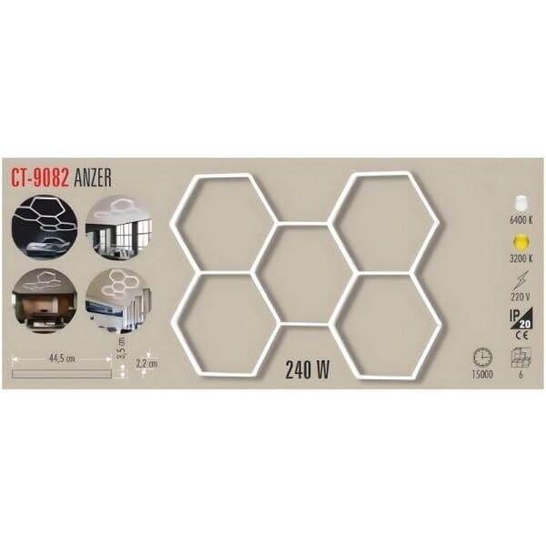 Cata Anzer Led Linear Armatür (Beyaz) CT-9082B