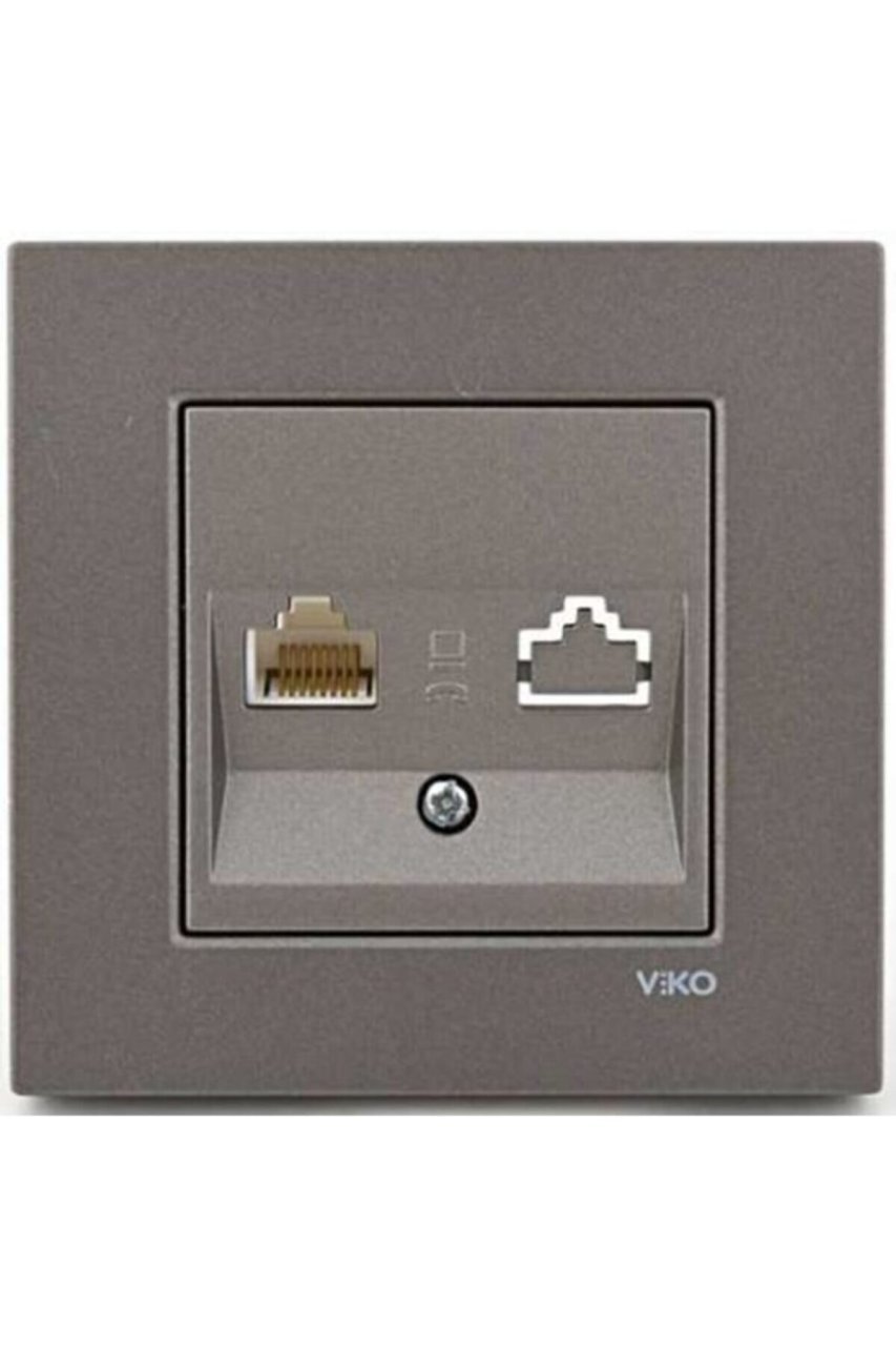 Viko Novella Nümeris Telefon Prizi Antrasit (Çerçevesiz) 92605332