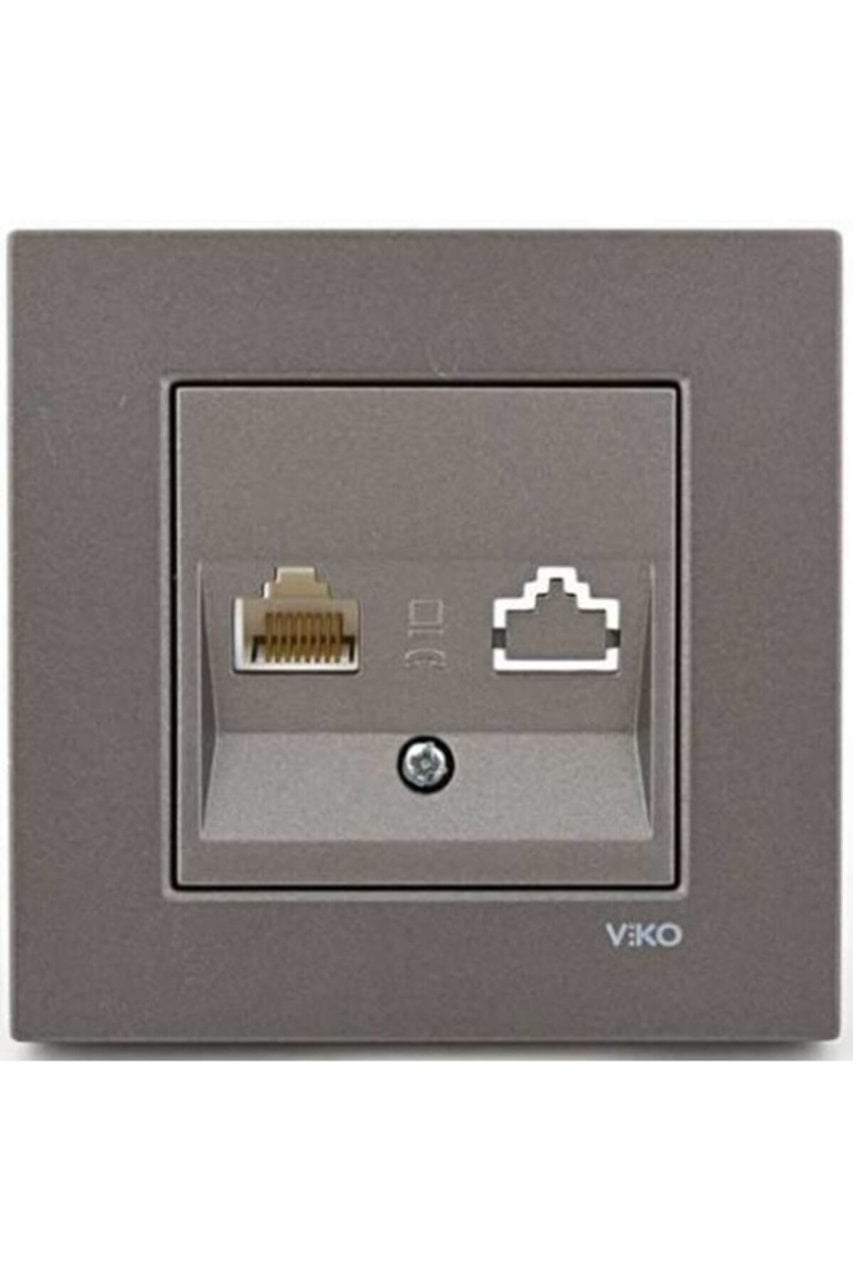 Viko Novella Antrasit Nümeris Telefon Prizi (Çerçevesiz) 92605332