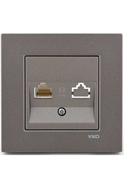 Viko Novella Nümeris Telefon Prizi Antrasit (Çerçevesiz) 92605332