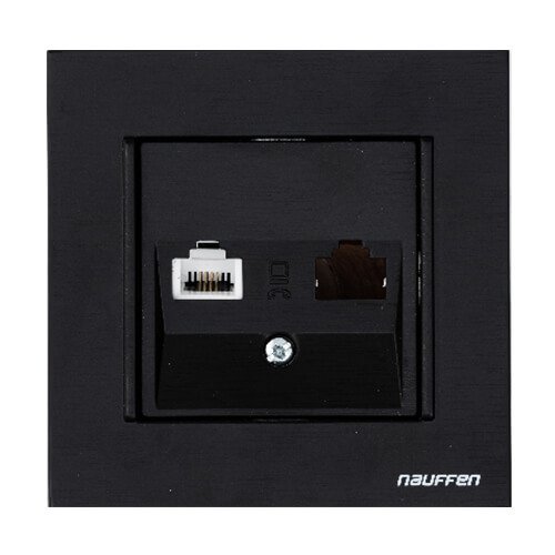 Viko Novella Siyah Nümeris Telefon Prizi (Çerçevesiz) 92605532
