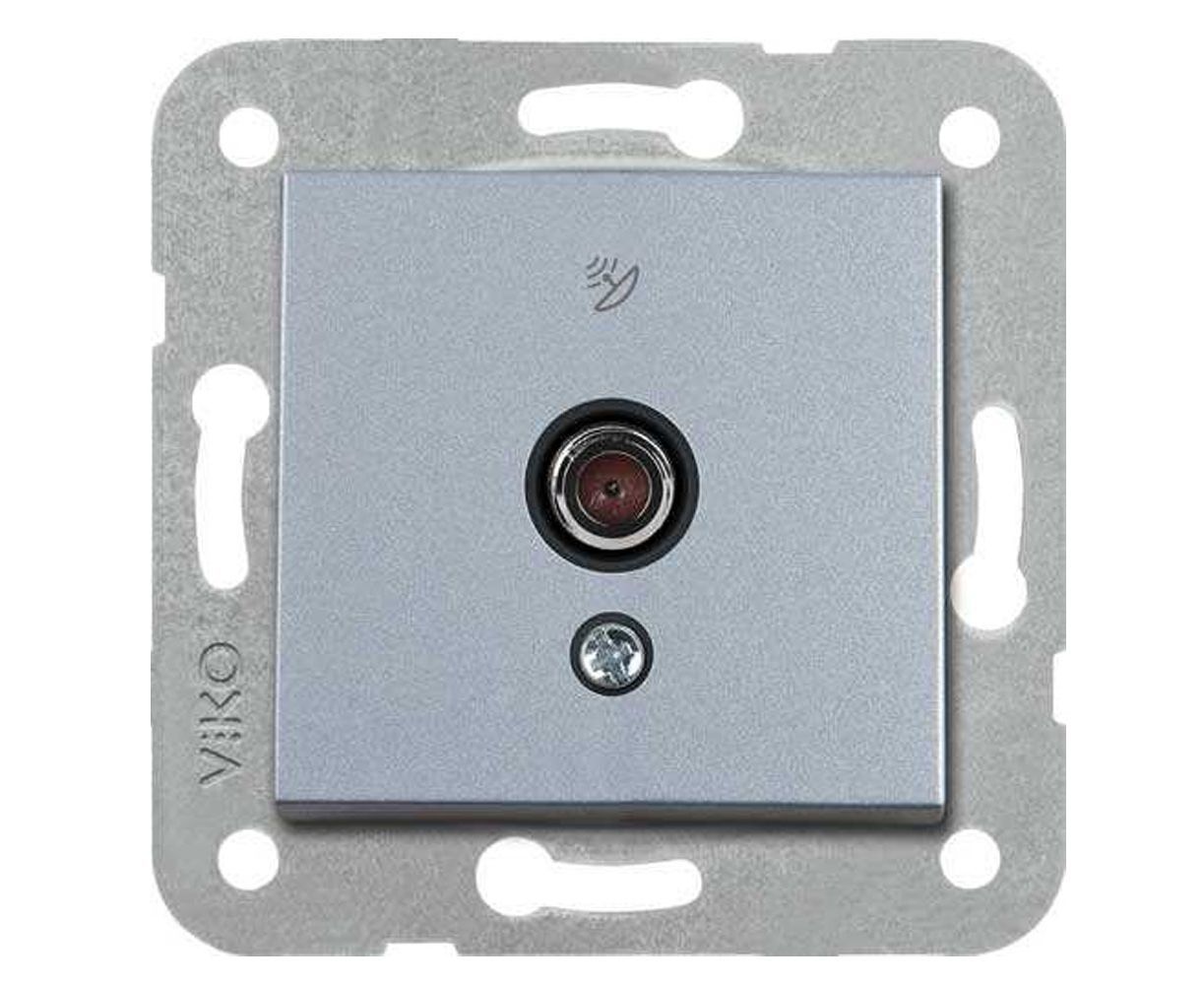 Viko Novella Uydu Prizi F Konnektörlü Sonlu Gümüş (Çerçevesiz) 92605097