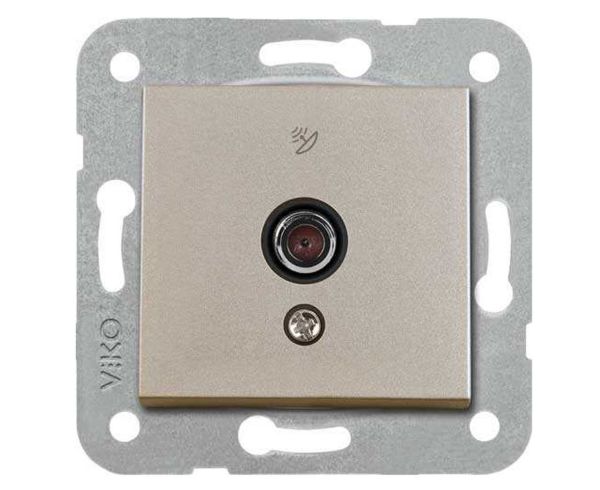 Viko Novella Saten F Konnektörlü Sonlu Uydu Prizi (Çerçevesiz) 92605197