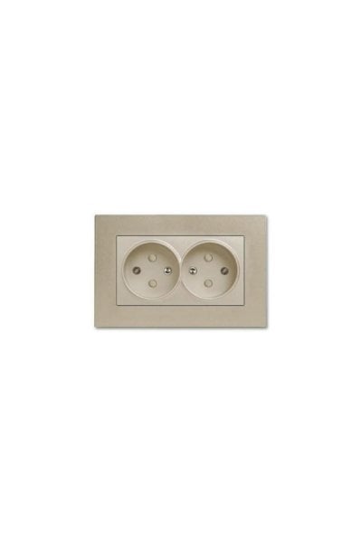 Viko Novella İkili Topraklı Priz Bronz (Çerçeveli) 92605258
