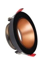 ACK AH03-07221 Rose Gold Reflektörlü Siyah Yuvarlak Spot Kasası