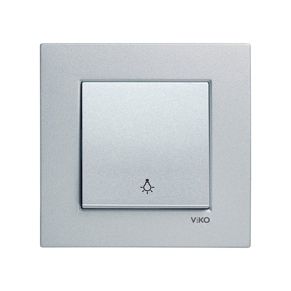 Viko Novella Light Anahtarı Gümüş (Çerçevesiz) 92605003