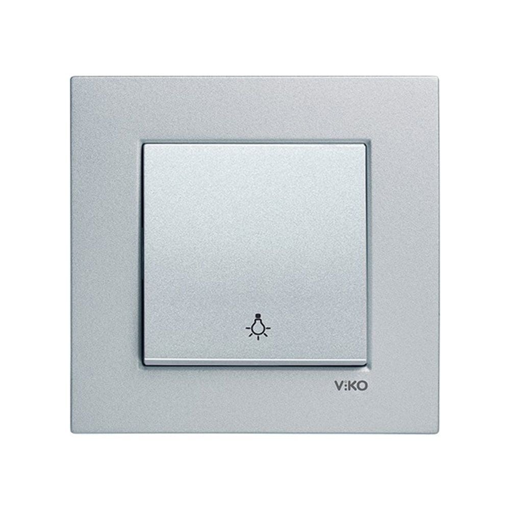 Viko Novella Gümüş Light Anahtarı (Çerçevesiz) 92605003