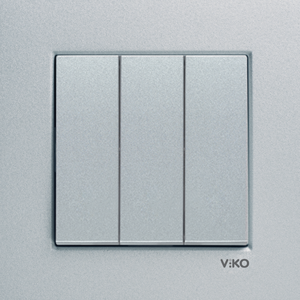 Viko Novella Saten Üçlü Anahtar (Çerçevesiz) 92605168