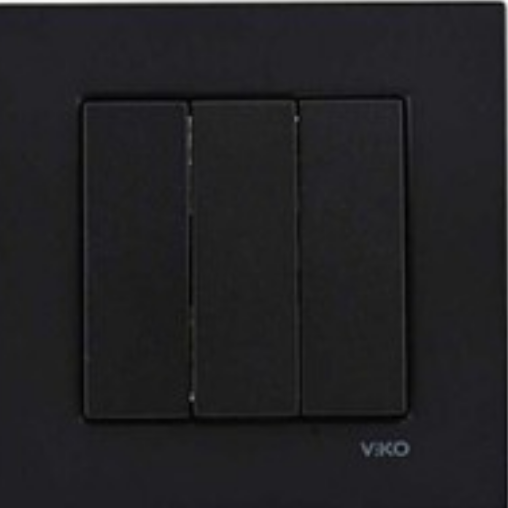 Viko Novella Siyah Üçlü Anahtar (Çerçevesiz) 92605568