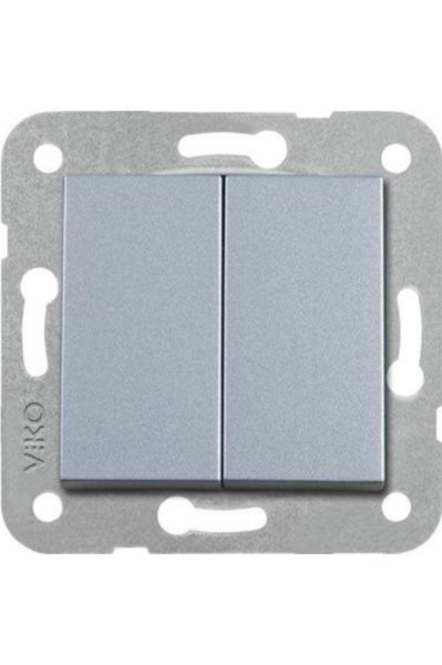 Viko Novella Gümüş Komütatör (Çerçevesiz) 92605002
