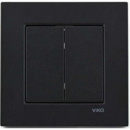 Viko Novella Siyah Komütatör (Çerçevesiz) 92605502