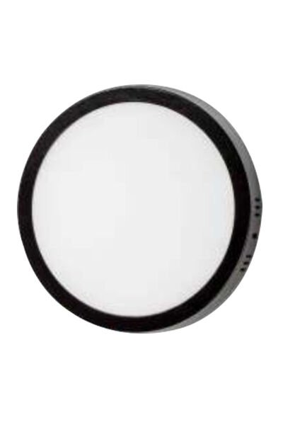Noas 18W Sıva Üstü Siyah Kasa Yuvarlak Led Panel (Günışığı) 3200K
